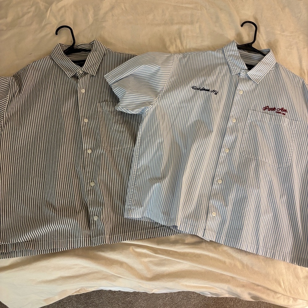 Mens Size Medium Abercrombie Cropped Button Up Shirts